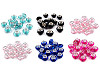 Perline charm metalliche, in plastica, dimensioni: 14,5 x 9 mm