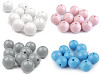 Perles rondes de couleur en plastique, Ø 20 mm