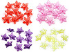 Perles Fleurs en plastique transparent, Ø 25-29 mm