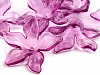 Plastikowe koraliki kwiaty / sukienki transparentne Ø29 mm
