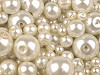 Szklane woskowane perły mix rozmiarów Ø4-12 mm