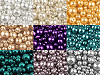Szklane woskowane perły mix rozmiarów Ø4-12 mm