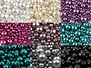 Perles rondes en verre imitation perles, mélange de tailles, environ Ø 4 à 12 mm