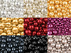 Round Glass Pearl Imitation Beads mix of sizes approx. Ø4-12 mm