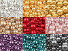Round Glass Pearl Imitation Beads mix of sizes approx. Ø4-12 mm