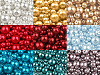 Perle sticlă lucioase, mix mărimi, Ø4-12 mm