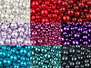 Perle sticlă lucioase, mix mărimi, Ø4-12 mm