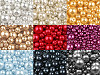 Round Glass Pearl Imitation Beads mix of sizes approx. Ø4-12 mm