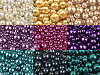 Perle sticlă lucioase, mix mărimi, Ø4-12 mm
