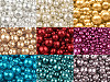 Perle sticlă lucioase, mix mărimi, Ø4-12 mm