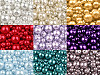 Perle sticlă lucioase, mix mărimi, Ø4-12 mm