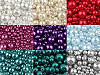 Okrugle staklene perle imitacije bisera, miks veličina cca. Ø 4 – 12 mm