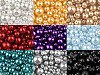 Perle sticlă lucioase, mix mărimi, Ø4-12 mm