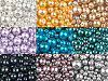 Round Glass Pearl Imitation Beads mix of sizes approx. Ø4-12 mm
