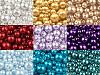 Round Glass Pearl Imitation Beads mix of sizes approx. Ø4-12 mm