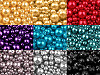 Perles rondes en verre imitation perles, mélange de tailles, environ Ø 4 à 12 mm