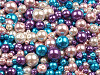 Round Glass Pearl Imitation Beads mix of sizes and colours Ø4-12 mm