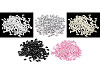 Perline imitazione plastica, Glance, dimensioni: 3 x 6 mm, colore: riso