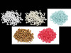 Perline imitazione plastica, Glance, dimensioni: 3 x 6 mm, colore: riso
