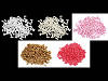 Plastové voskové korálky / perly Glance rýže 3x6 mm