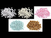 Plastikowe koraliki woskowane / perły Glance ryż 3x6 mm