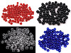 Perles rondes en plastique transparent, Ø 6 mm 