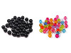 Perline tonde in plastica, Ø 8 mm, colore: trasparente 