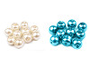 Perline rotonde in vetro, imitazione perle, Ø 10 mm