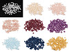 Cuentas imitación perlas redondas de vidrio Ø4 mm lisas