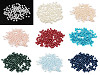 Cuentas imitación perlas redondas de vidrio Ø4 mm lisas
