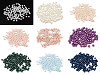 Cuentas imitación perlas redondas de vidrio Ø4 mm lisas