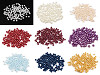 Cuentas imitación perlas redondas de vidrio Ø4 mm lisas
