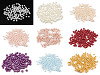 Cuentas imitación perlas redondas de vidrio Ø4 mm lisas