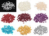 Cuentas imitación perlas redondas de vidrio Ø4 mm lisas