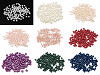 Cuentas imitación perlas redondas de vidrio Ø4 mm lisas