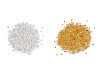 Geschliffene und feuerpolierte Glasperlen, Mischung, 2. Wahl
