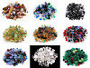 Perles de verre mixtes polies, 2e qualité