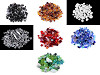 Perles de verre mixtes polies, 2e qualité