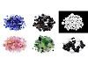 Perles de verre mixtes polies