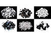 Perles de verre mixtes polies