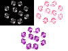 Plastikowe koraliki szlifowane słoneczko 8x8 mm
