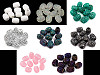 Plastic Metallic Charm Beads 13x15 mm