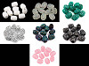 Plastične metalizirane perle u obliku privjeska 13 x 15 mm