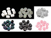 Abalorios de plástico metálico 13x15 mm