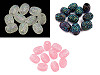 Plastične metalizirane perle u obliku privjeska 13 x 15 mm