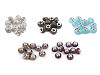 Plastic Metallic Charm Beads 9x14 mm