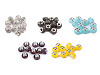 Plastic Metallic Charm Beads 9x14 mm