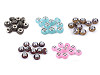 Plastic Metallic Charm Beads 9x14 mm