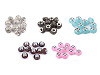 Perline charm metalliche, in plastica, dimensioni: 9 x 14 mm