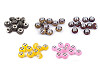 Plastic Metallic Charm Beads 9x14 mm